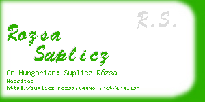 rozsa suplicz business card
